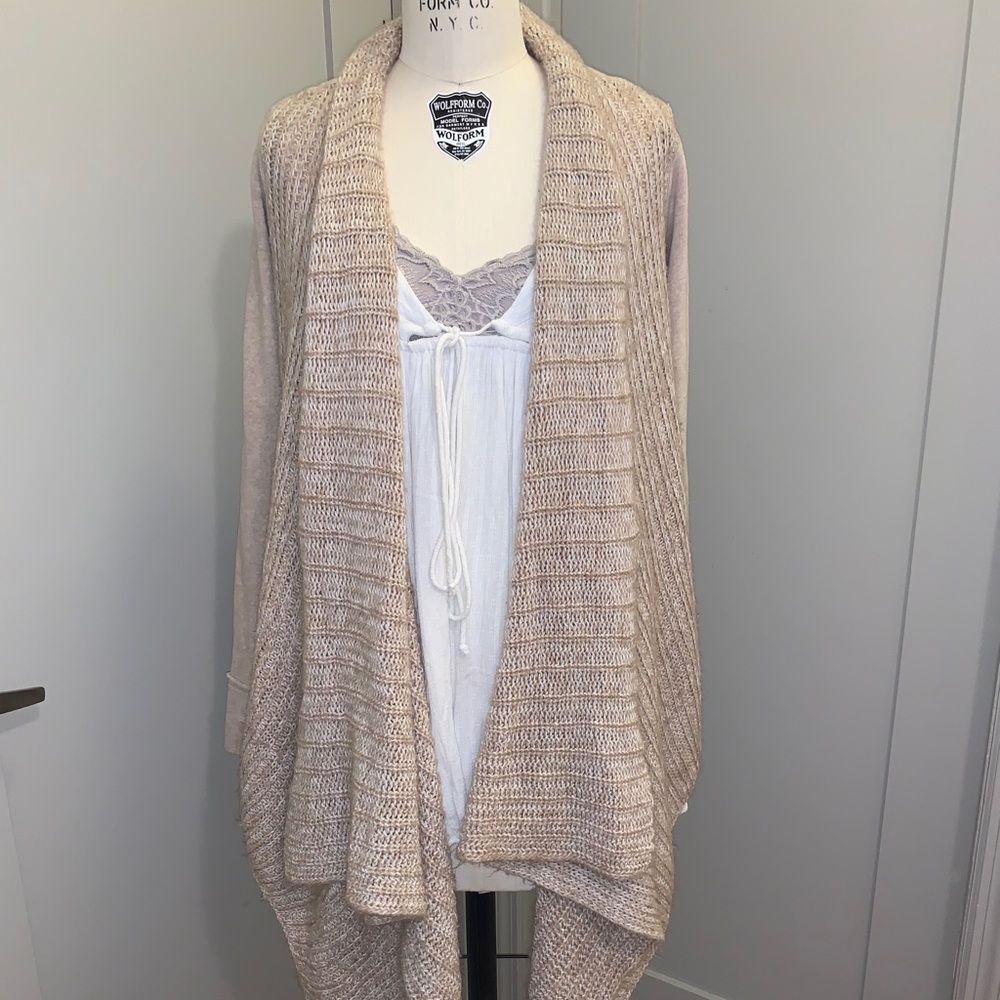 Tan Anthropologie sweater